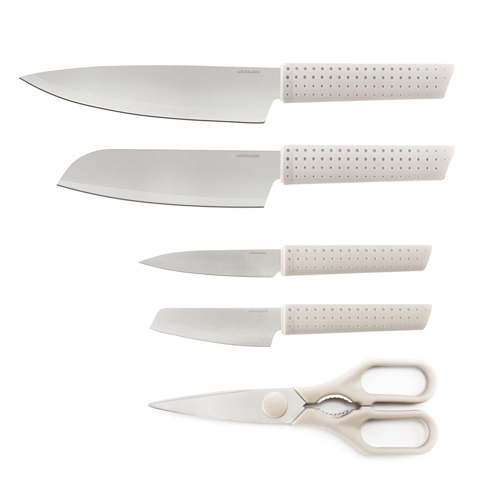 Bộ 6 dao kèm giá đỡ LocknLock Magnetic Knife Set CKK804 CKK82 bằng thép không gỉ - K-MALL
