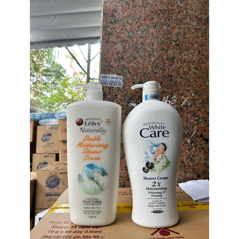 Sữa tắm dê White care 2x chai 1200ml [ Hàng Nhập Khẩu Chính Hãng ]