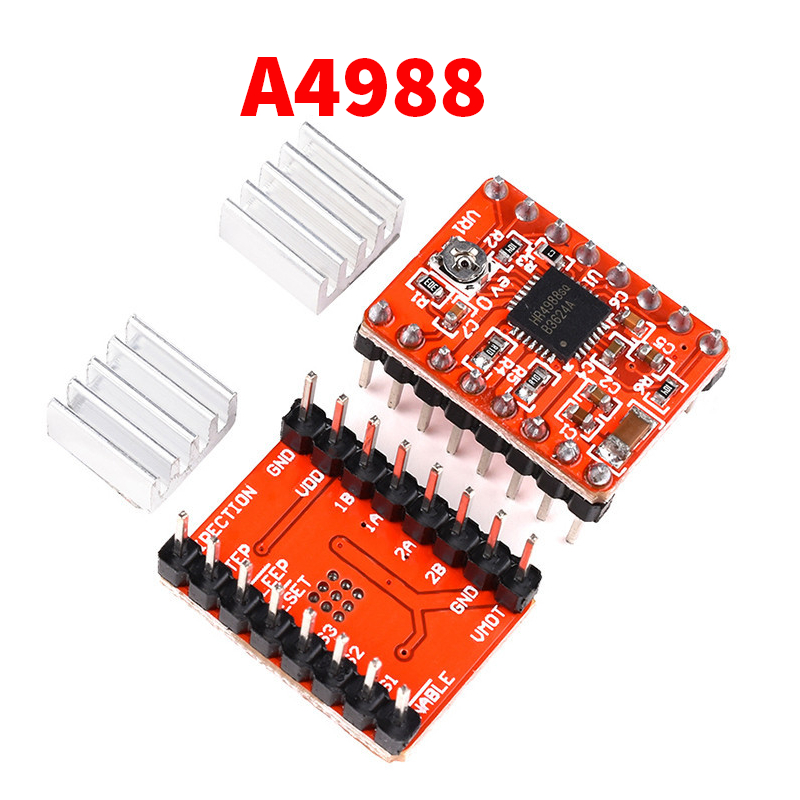 Module điều khiển động cơ bước A4988, DRV8825 (Kèm Tản Nhiệt) | Shopee ...