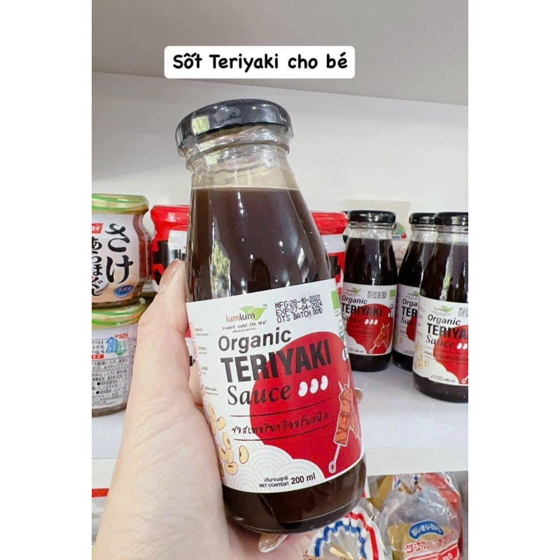 Sốt Teriyaki, Sốt me, Sốt Kabayaki LUMLUM hữu cơ cho bé từ 1 tuổi Nhật Bản