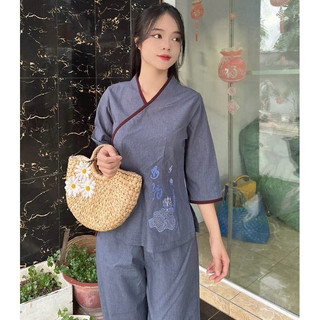 Nơ Tim An Yên Nữ # Đồ Lam Đi Chùa