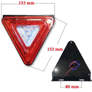 COMBO 2 đèn Led tam giác cảnh báo, Đèn Led tam giác có tai bắt điện 24v. (Giá 1 đôi)