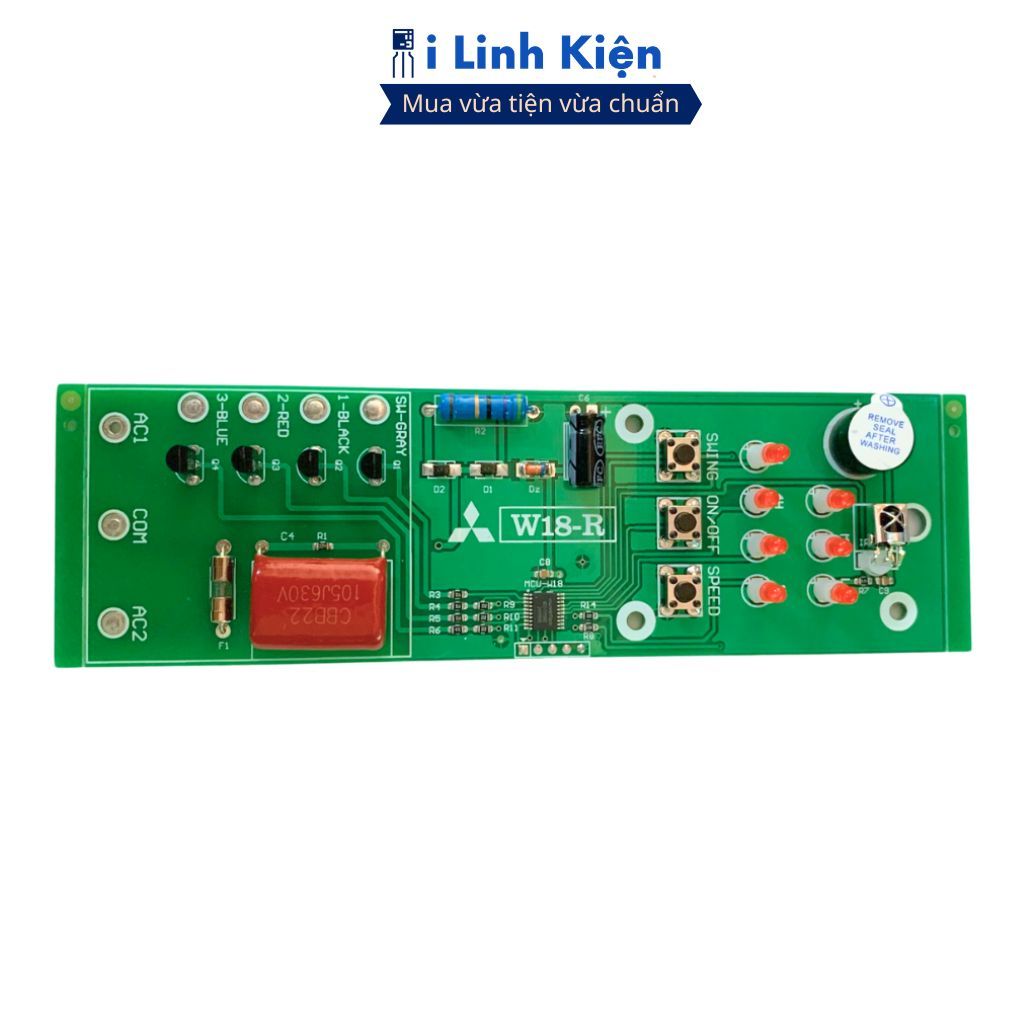 Mạch quạt từ xa Mitsubishi W18-R, mạch điều khiển quạt treo tường W18R chính hãng iLinhkien.