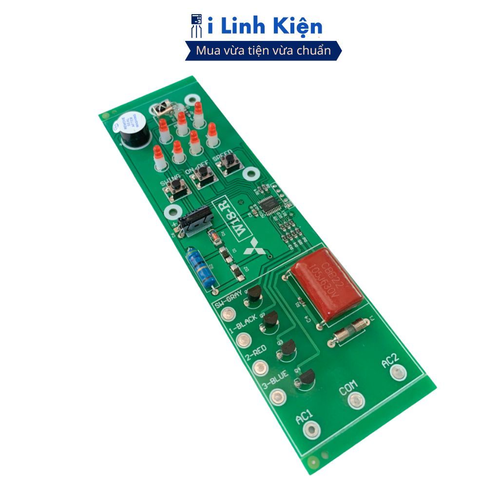 Mạch quạt từ xa Mitsubishi W18-R, mạch điều khiển quạt treo tường W18R chính hãng iLinhkien.