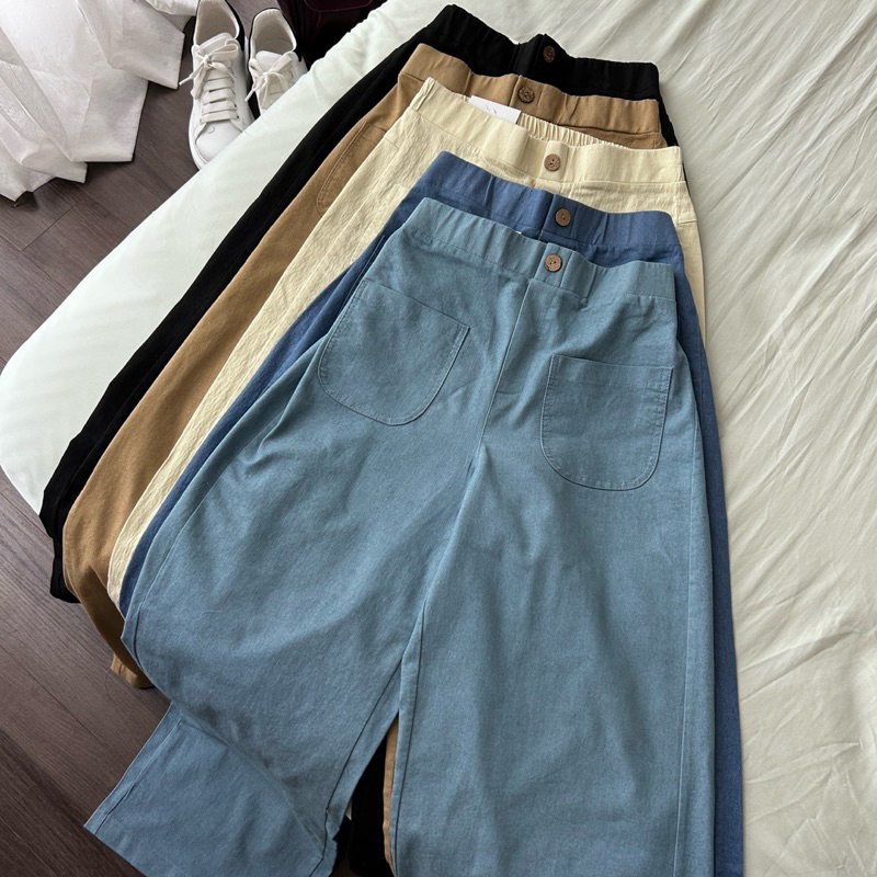 Quần Jean Ống Suông Chất Bò Mềm Form Chuẩn Lưng Cao Hack Dáng - SANA CLOSET