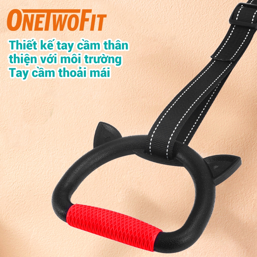 Ảnh OneTwoFit Tay nắm đu xà đơn Cho bé vận động tăng chiều cao, kháng lực chịu tại 200kg, dây treo tùy chỉnh(1 Đôi) 1