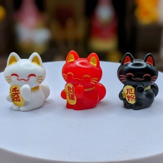 Tiểu Cảnh Mèo Thần Tài May Mắn Tượng Trang Trí Tiểu Cảnh