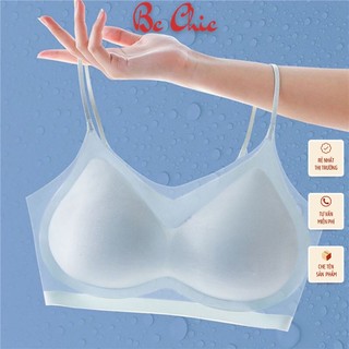 Áo Ngực Thể Thao Bằng Lụa Lạnh Siêu Mỏng Nhẹ Không Gọng Thép Không Đường May Thoải Mái Cho Nữ A 620/ A 025 BC_CHIC LIN
