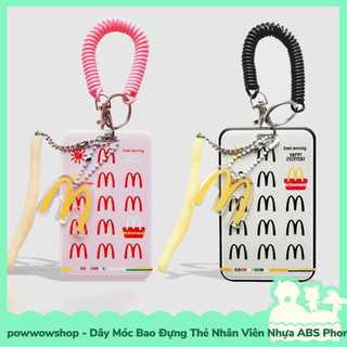 [Sẵn VN - Hỏa Tốc] Dây Móc Bao Đựng Thẻ Nhân Viên Nhựa ABS Phong Cách Fastfood Thú Vị