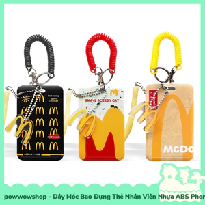 Dây Móc Bao Đựng Thẻ Nhân Viên Nhựa ABS Phong Cách Fastfood Thú Vị