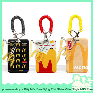 [Sẵn VN - Hỏa Tốc] Dây Móc Bao Đựng Thẻ Nhân Viên Nhựa ABS Phong Cách Fastfood Thú Vị