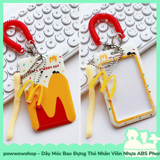 [Sẵn VN - Hỏa Tốc] Dây Móc Bao Đựng Thẻ Nhân Viên Nhựa ABS Phong Cách Fastfood Thú Vị