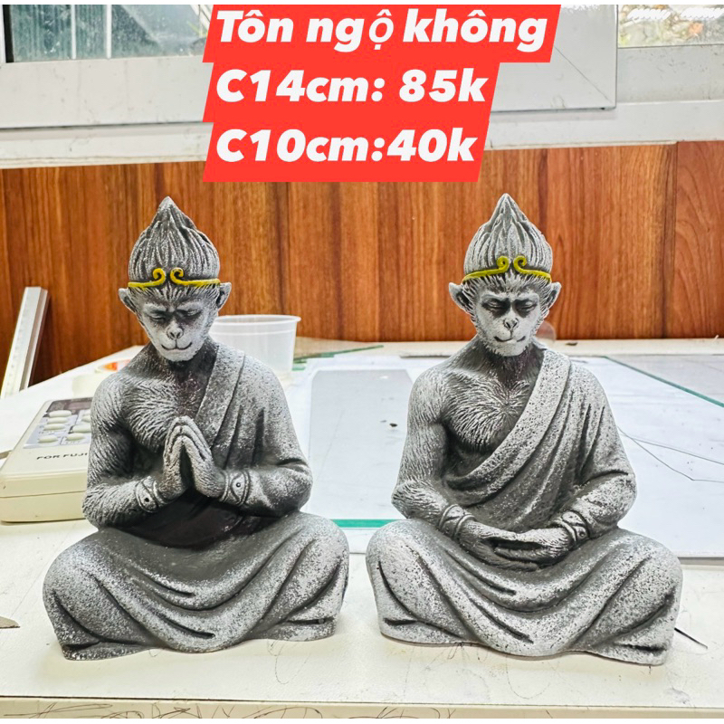 Tôn ngộ không 10cm bột đá trang trí tiểu cảnh, bể cá,terrarium