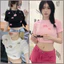 Áo Croptop Nữ. Áo thun croptop in chữ Mádmind tay ngắn cổ tròn . From ôm body