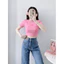 Áo Croptop Nữ. Áo thun croptop in chữ Mádmind tay ngắn cổ tròn . From ôm body