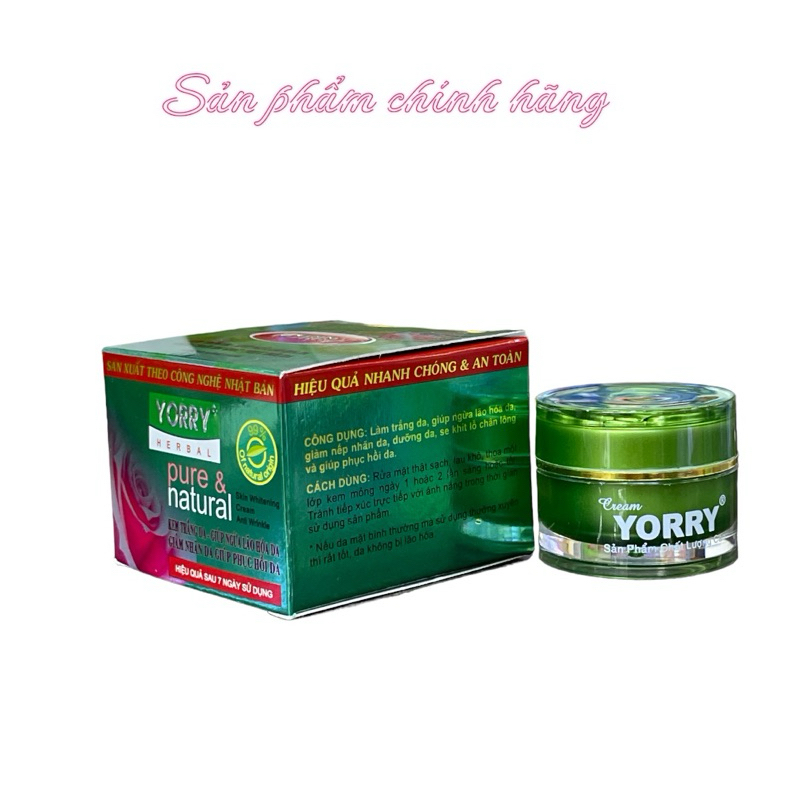 Kem YORRY trắng da giúp ngừa lão hóa giảm nhăn da giúp phục hồi da 10gram