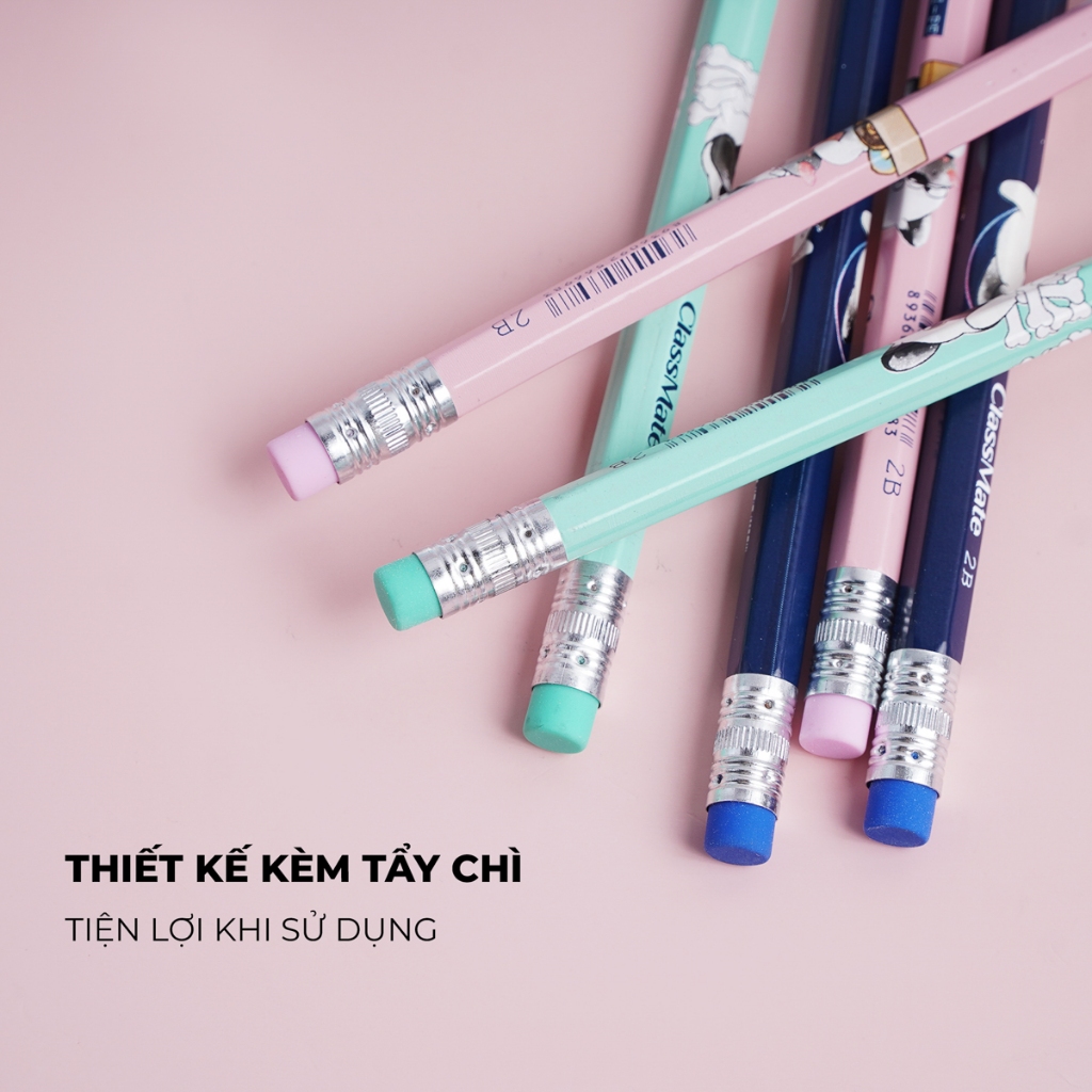 Product image Bút Chì Gỗ Có Tẩy 2B CLASSMATE - 1 chiếc. Nét Bút Mịn, Ngòi Chắc Chắn, Dùng Để Luyện Chữ Cho Học Sinh PC01-PE 3