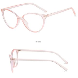 Kính mắt mèo nam nữ không độ giả cận thời trang hàn quốc, Mắt kính mát phong cách dễ thương K035