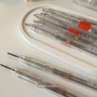 Bút chì kim bấm trong suốt DELI ngòi 0.5mm 0.7mm 1.8mm