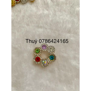 Set 100 hạt đá hoa kích thước 10mm trang trí áo dài .