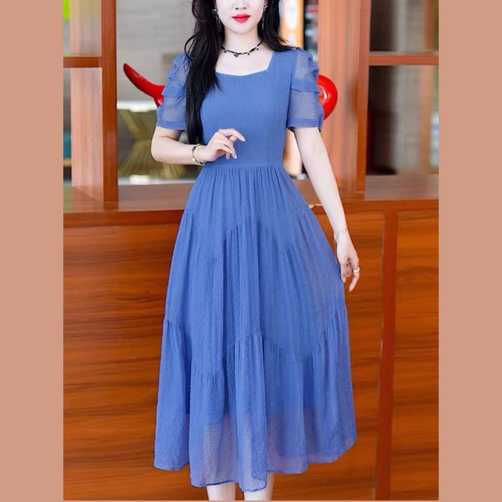 Đầm trung niên, váy trung niên H44 thiết kế trẻ trung sang trọng, thanh lịch, món quà tặng mẹ