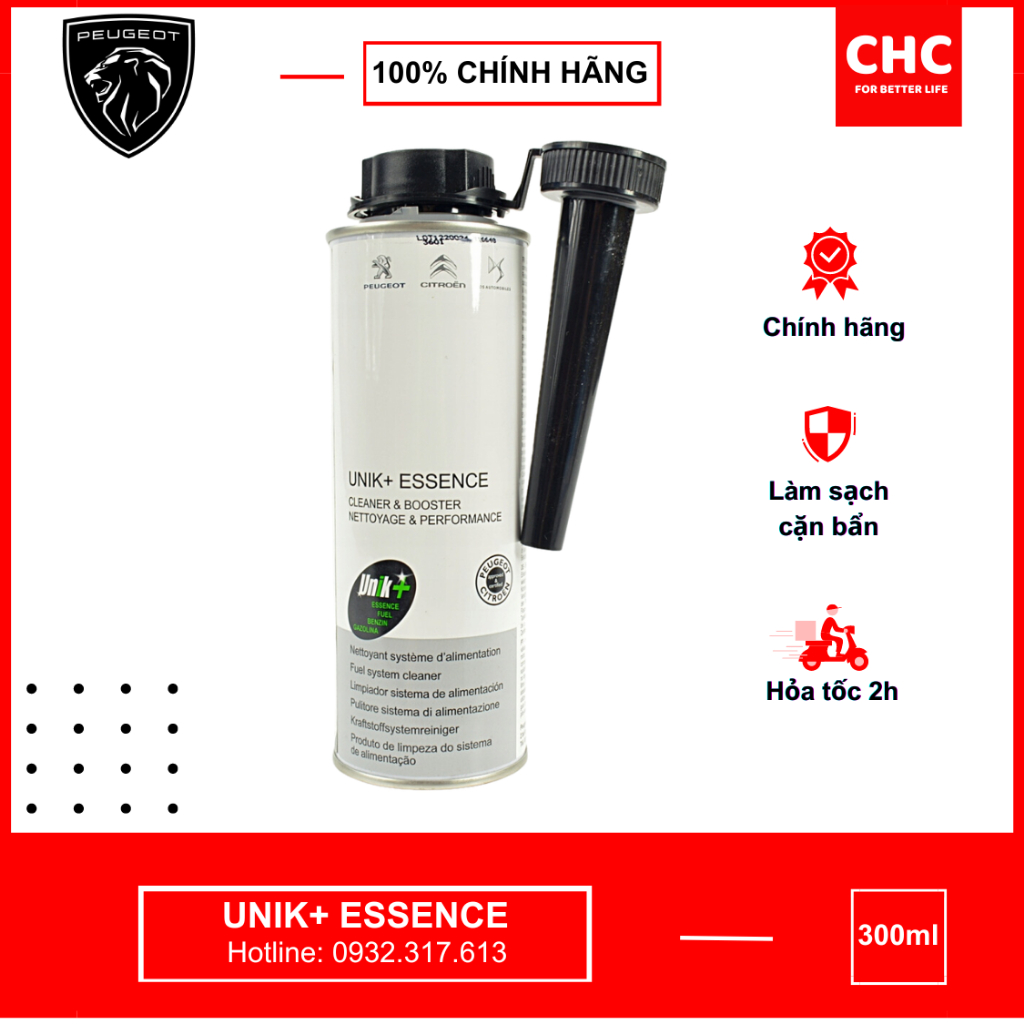 Dung dịch phụ gia xăng và dầu diesel ôtô UNIK + ESSENCE 330ml (Made in ...