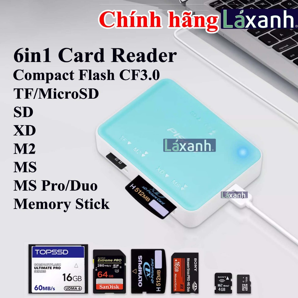 Pisen | Đầu đọc thẻ nhớ CF SD TF MicroSD XD MS M2 Memory Stick Duo Pro ...