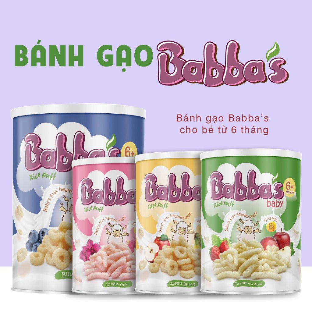 Bánh gạo ăn dặm cho bé Babba’s Baby Malaisia từ 6 tháng hanzomart