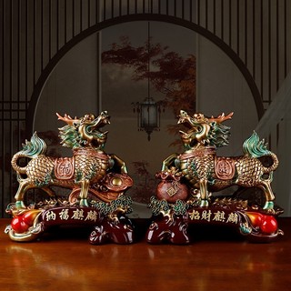 Tượng Kỳ lân, Cặp Kỳ lân, Nạp phúc, Chiêu tài, Tượng phong thủy, Decor Trang trí nhà cửa, Quà tặng ý nghĩa - SUNNY