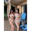 Bikini đồ bơi 2 mảnh nút cột ngực quần lọt khe