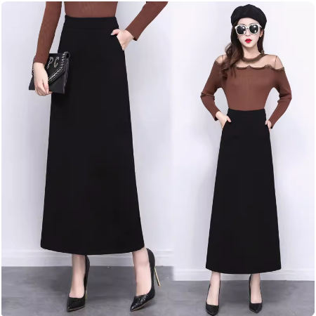 Chân Váy Suông 90cm_May 2 lớp_Chất Vải Vitex_Chân Váy Công Sở_CV60