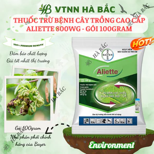 Thuốc xử lí nấm Aliette 800WG (100gr), Chế phẩm trừ nấm bệnh cao cấp, lưu dẫn 2 chiều, ngừa bệnh tốt cho cây trồng