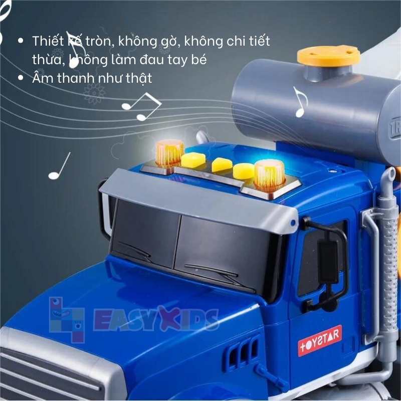 Xe Tải Xe Ben Toystar Đồ Chơi Mô Hình Cỡ Lớn Cho Bé, Đồ Chơi Xe Tải Xe Ben Có Đèn Nhạc Như Thật