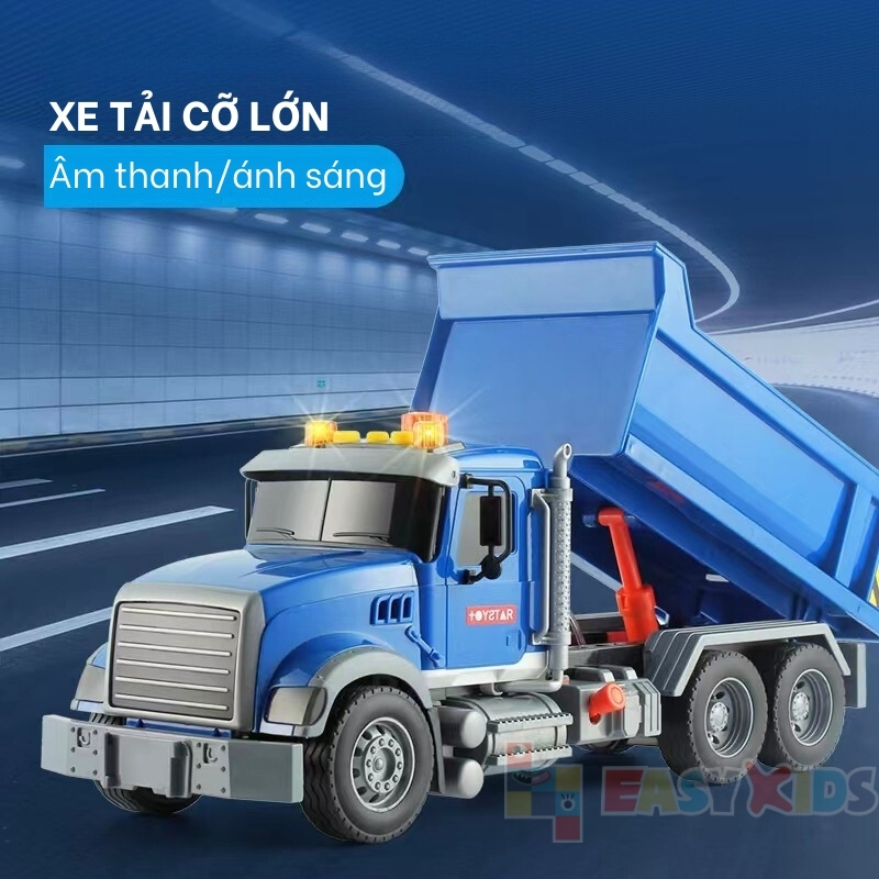Xe Tải Xe Ben Toystar Đồ Chơi Mô Hình Cỡ Lớn Cho Bé, Đồ Chơi Xe Tải Xe Ben Có Đèn Nhạc Như Thật