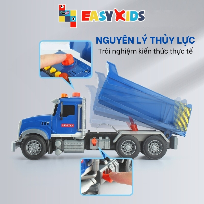 Xe Tải Xe Ben Toystar Đồ Chơi Mô Hình Cỡ Lớn Cho Bé, Đồ Chơi Xe Tải Xe Ben Có Đèn Nhạc Như Thật