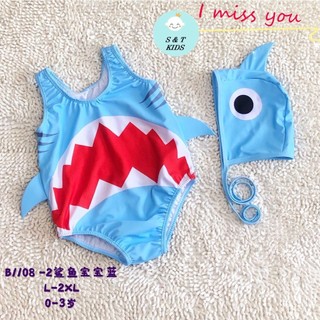 Đồ bơi bé trai bé gái sz 6-16kg, bikini cho bé kèm mũ hoạ tiết động vật dễ thương