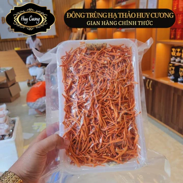 Nấm Đông trùng hạ thảo sấy khô thăng hoa Huy Cương, sợi rối khay 100g. Đông trùng hạ thảo ngâm rượu, mật ong, pha trà