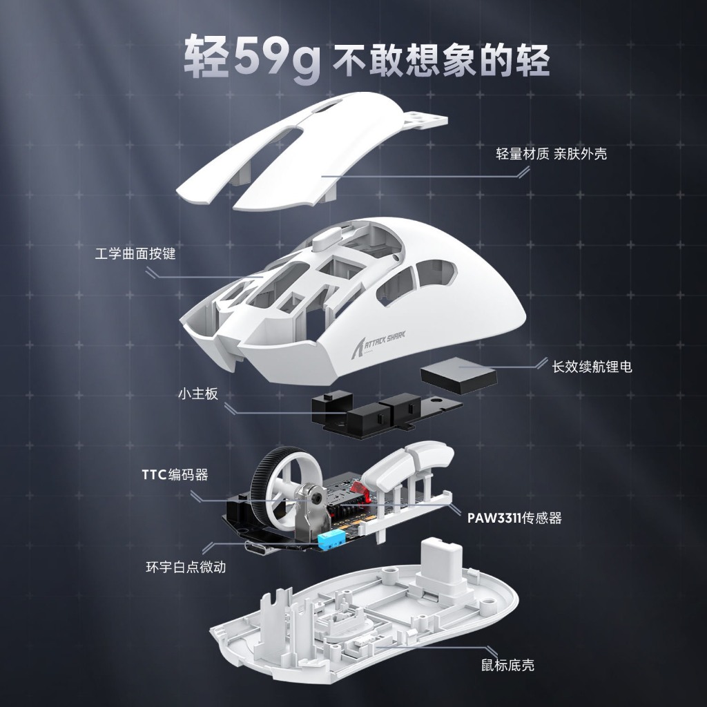 Chuột không dây Attack Shark X11 - V3Pro - V6 - R1 -V3 | BigBuy360 - bigbuy360.vn