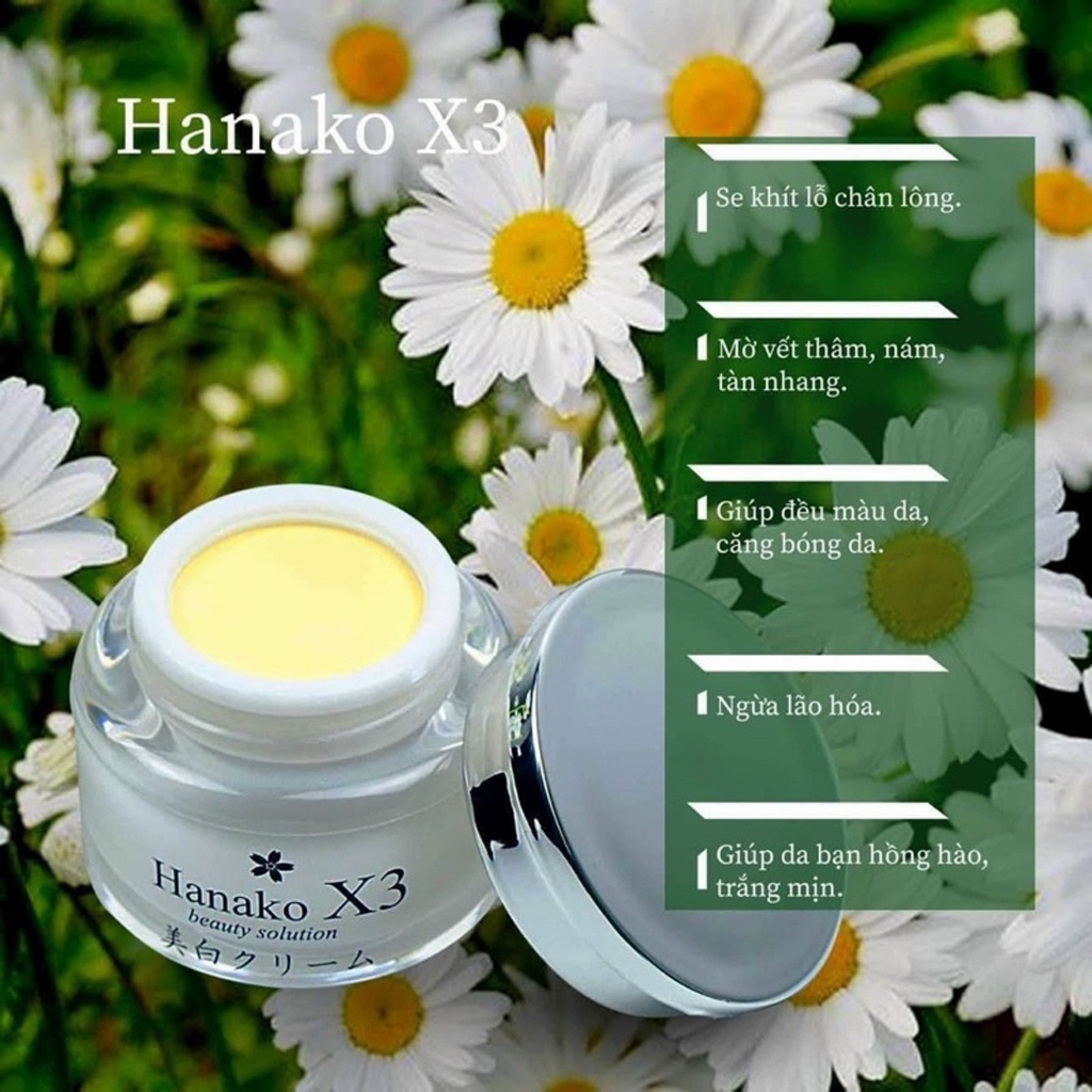 Kem Face Hanako X3 Nhật Bản Dưỡng Trắng Đẹp Da 12g
