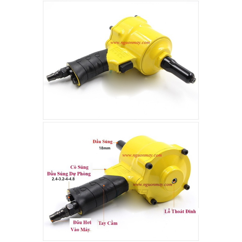 Súng bắn đinh rút (đinh tán- rive) bằng hơi | Shopee Việt Nam