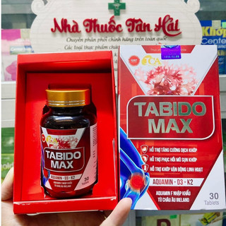 Tabido Max, viên uống bổ khớp, giúp tăng tiết dịch Khớp, phục hồi mô sụn, dùng cho người đau khớp, thoái hóa khớp
