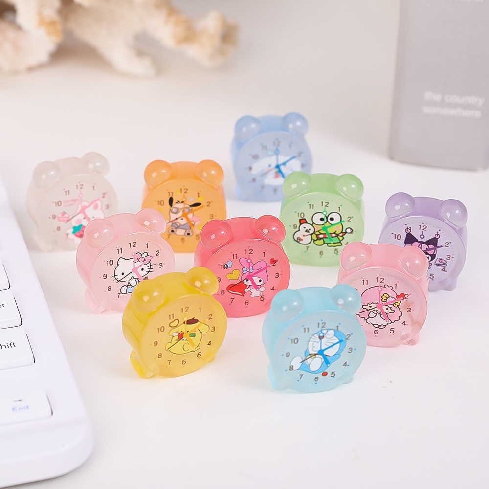 🏵️🏵️ Dễ Thương Đồng Hồ Báo Thức mini Bằng Nhựa resin Dạ Quang diy Để Bàn Trang Trí Phòng Ngủ / Chậu Cây Cảnh/Xe Hơi