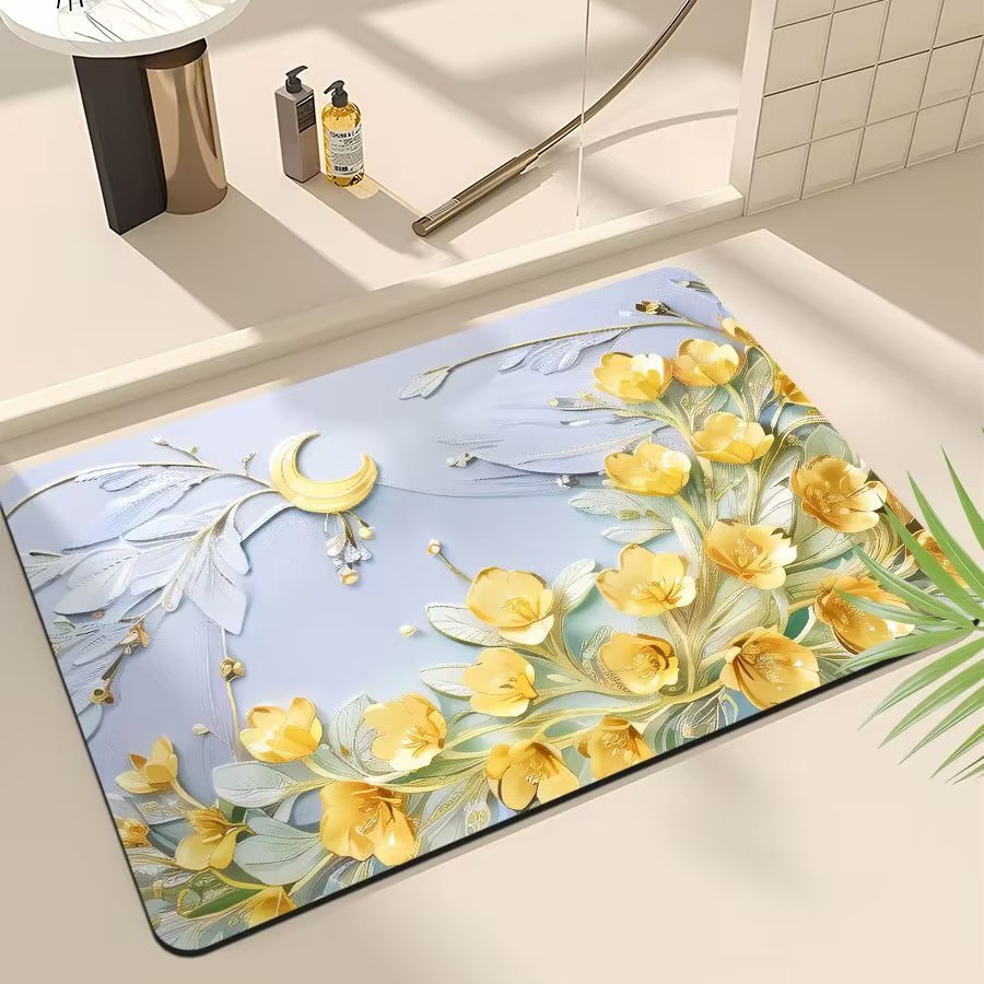 Thảm Chùi Chân Silicon (Cao cấp) Siêu Mềm Chống Trơn, Thấm Hút Trong 3 Giây Tốc Độ Bay Hơi Nhanh -THẢM TRẢI SÀN - CHỐNG