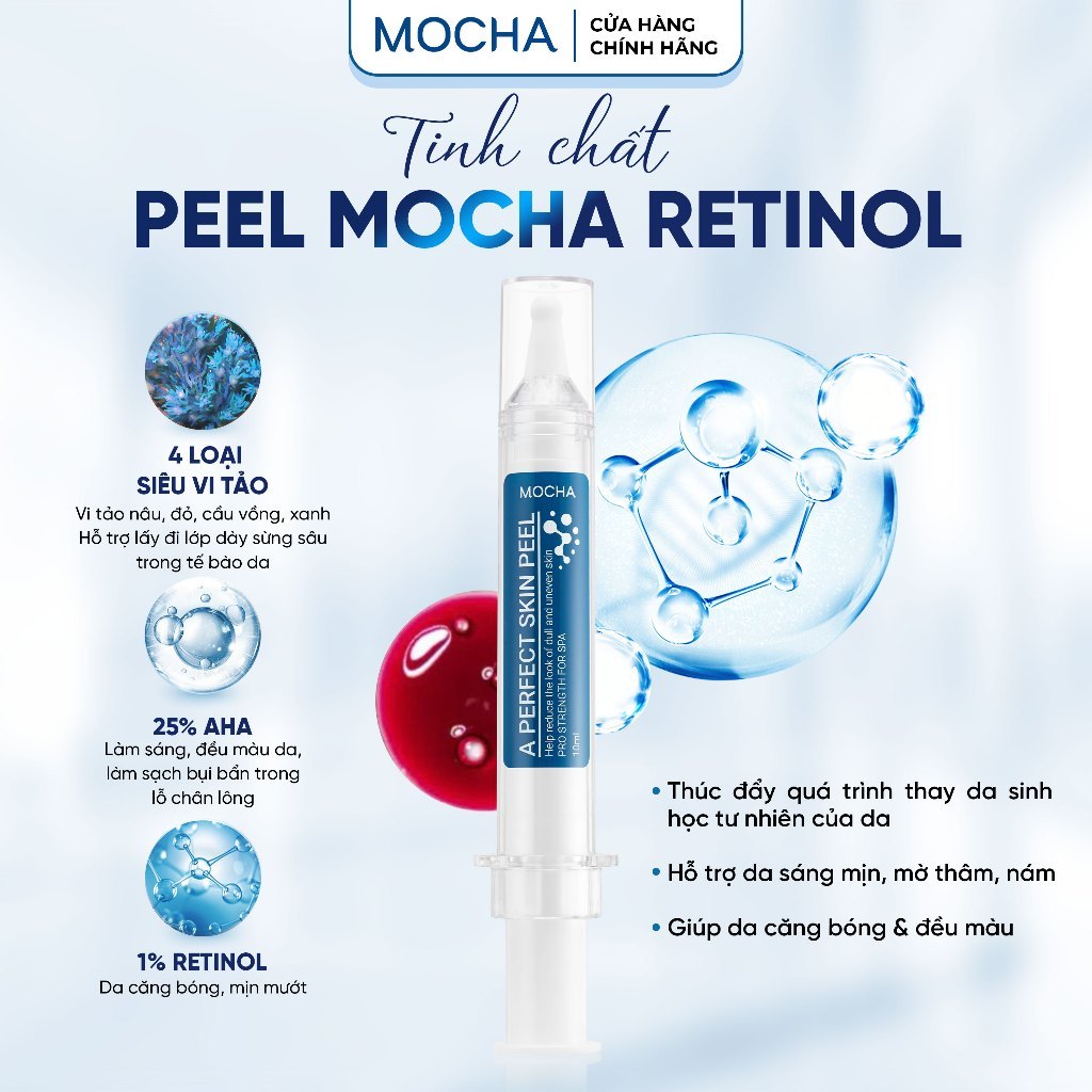 Ảnh Combo Peel Da Mocha Và Kem Dưỡng Biovector 6 Active Hỗ Trợ Phục Hồi Da Sau Peel (Mua 2 Tặng 3) 1