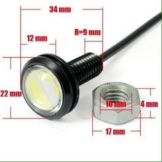 Đôi đèn led xi nhan cúc áo, led mắt mèo siêu sáng.