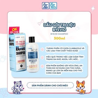 Forcans Byevid – Sữa Tắm Chăm Sóc Da & Lông Cho Chó Mèo 300ml