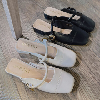 Sục Nữ Mũi Vuông Da Mềm QC Fullbox Mieo Shoes D2637 D2638