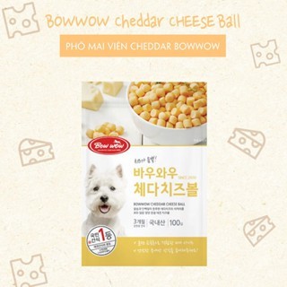Bowwow Cheese Ball - Snack phô mai viên dành cho chó - 100g