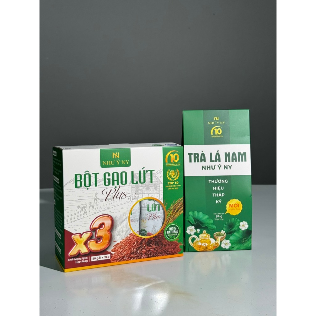 [Mua 3 hộp] Bột gạo lứt Plus X3 Như Ý hộp 20 gói x 28g hỗ trợ giảm cân, giảm mỡ.