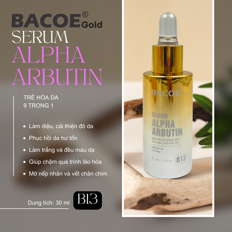 SERUM DƯỠNG DA BACOE GOLD - RETINOL - ALPHA ARBUTIN - VITAMIN C